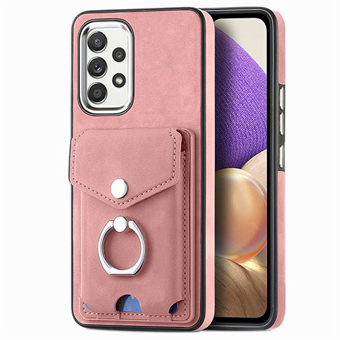 Custodia Silicone Morbida In Pelle Cover SD3 per Samsung Galaxy M32 5G Rosa