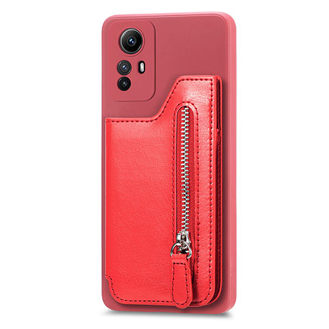 Custodia Silicone Morbida In Pelle Cover SD3 per Xiaomi Redmi Note 12S Rosso