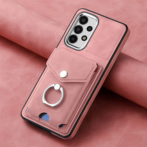 Custodia Silicone Morbida In Pelle Cover SD4 per Samsung Galaxy A13 4G Rosa