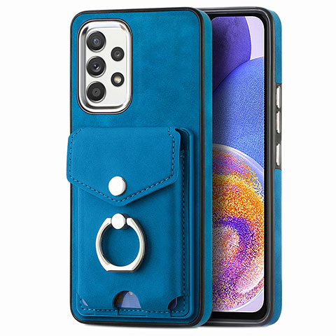 Custodia Silicone Morbida In Pelle Cover SD4 per Samsung Galaxy A23 4G Blu