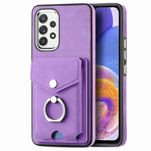 Custodia Silicone Morbida In Pelle Cover SD4 per Samsung Galaxy A23 5G Viola