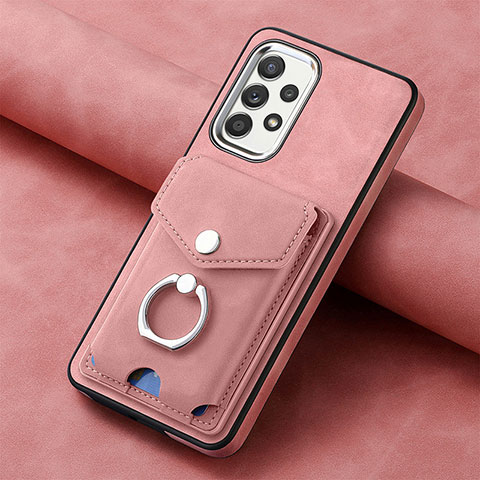 Custodia Silicone Morbida In Pelle Cover SD4 per Samsung Galaxy A32 5G Rosa