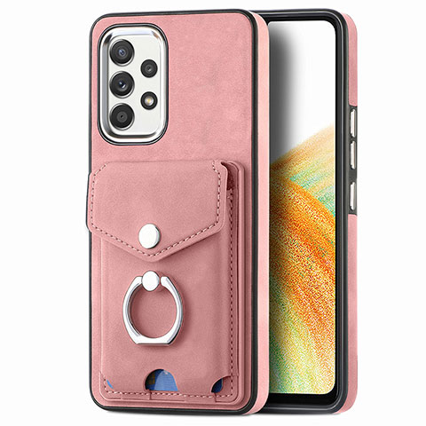 Custodia Silicone Morbida In Pelle Cover SD4 per Samsung Galaxy A33 5G Rosa