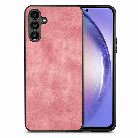 Custodia Silicone Morbida In Pelle Cover SD4 per Samsung Galaxy A54 5G Rosa