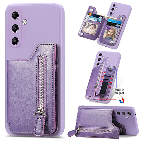 Custodia Silicone Morbida In Pelle Cover SD5 per Samsung Galaxy A34 5G Viola