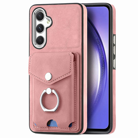 Custodia Silicone Morbida In Pelle Cover SD5 per Samsung Galaxy A54 5G Rosa