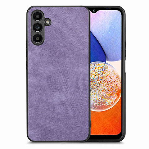 Custodia Silicone Morbida In Pelle Cover SD5 per Samsung Galaxy M44 5G Viola