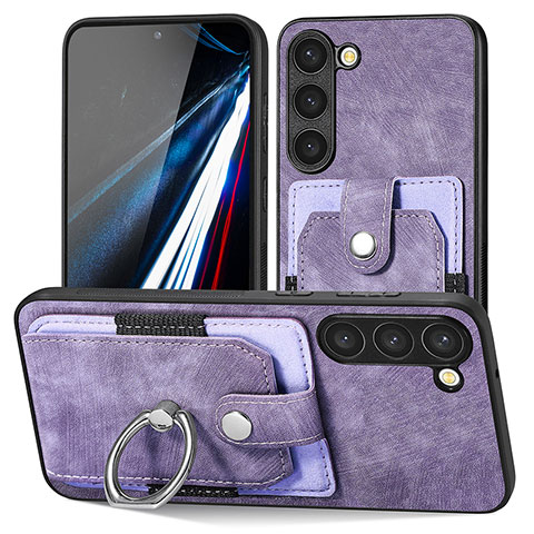 Custodia Silicone Morbida In Pelle Cover SD5 per Samsung Galaxy S22 5G Lavanda