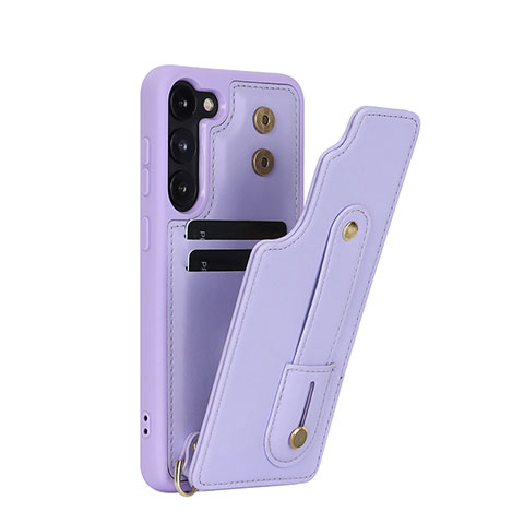 Custodia Silicone Morbida In Pelle Cover SY1 per Samsung Galaxy S22 5G Viola