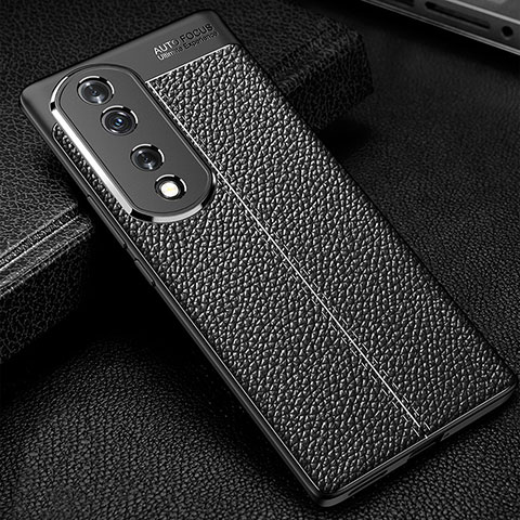 Custodia Silicone Morbida In Pelle Cover WL1 per Huawei Honor 70 Pro 5G Nero