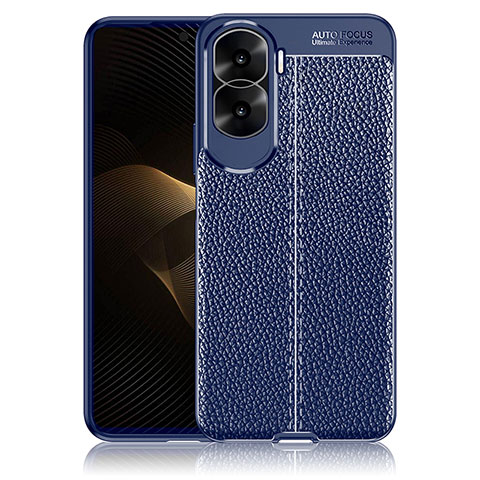 Custodia Silicone Morbida In Pelle Cover WL1 per Huawei Honor X50i 5G Blu