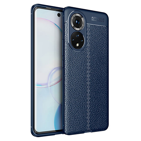 Custodia Silicone Morbida In Pelle Cover WL1 per Huawei Nova 9 Blu