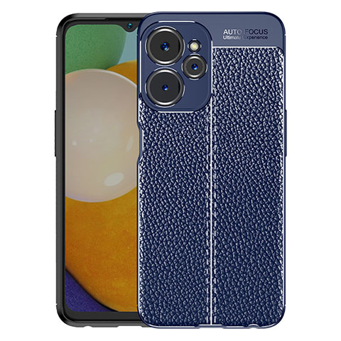 Custodia Silicone Morbida In Pelle Cover WL1 per Realme 9i 5G Blu