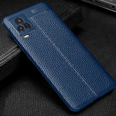 Custodia Silicone Morbida In Pelle Cover WL1 per Vivo iQOO 7 Legend 5G Blu