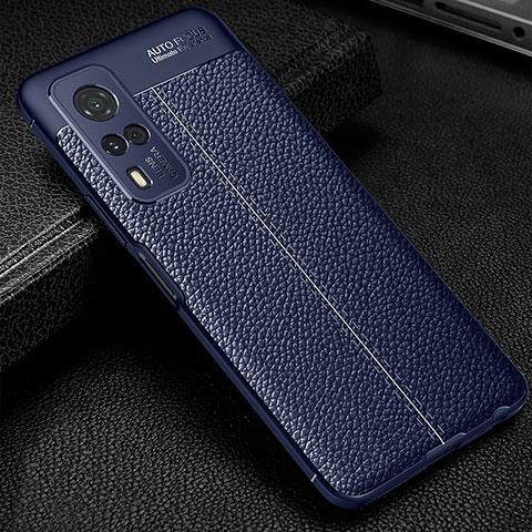 Custodia Silicone Morbida In Pelle Cover WL1 per Vivo Y31 (2021) Blu