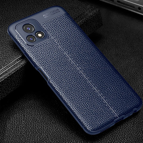 Custodia Silicone Morbida In Pelle Cover WL1 per Vivo Y52s 5G Blu