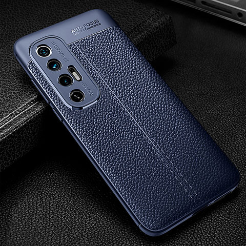 Custodia Silicone Morbida In Pelle Cover WL1 per Xiaomi Mi 10S 5G Blu