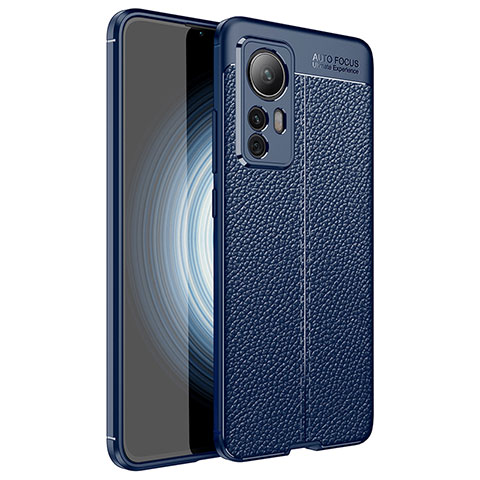 Custodia Silicone Morbida In Pelle Cover WL1 per Xiaomi Mi 12T Pro 5G Blu