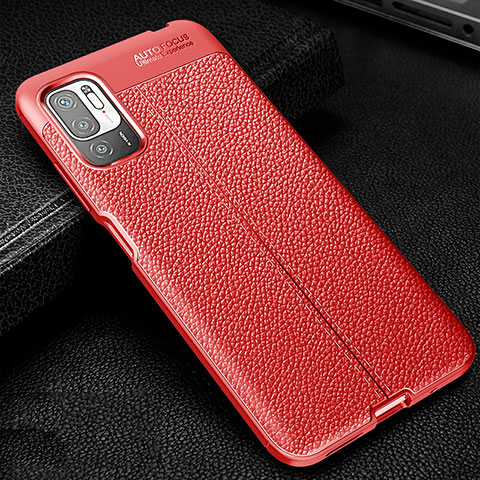 Custodia Silicone Morbida In Pelle Cover WL1 per Xiaomi POCO M3 Pro 5G Rosso