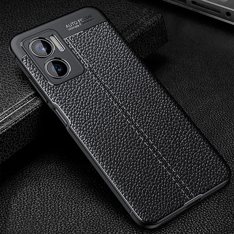 Custodia Silicone Morbida In Pelle Cover WL1 per Xiaomi Redmi 10 5G Nero