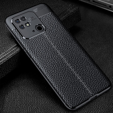 Custodia Silicone Morbida In Pelle Cover WL1 per Xiaomi Redmi 10C 4G Nero