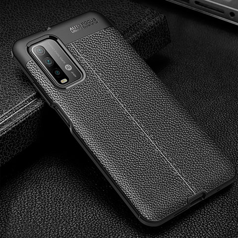 Custodia Silicone Morbida In Pelle Cover WL1 per Xiaomi Redmi 9 Power Nero