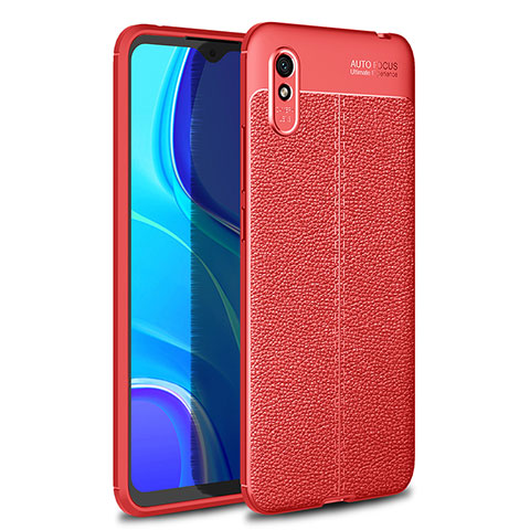 Custodia Silicone Morbida In Pelle Cover WL1 per Xiaomi Redmi 9AT Rosso