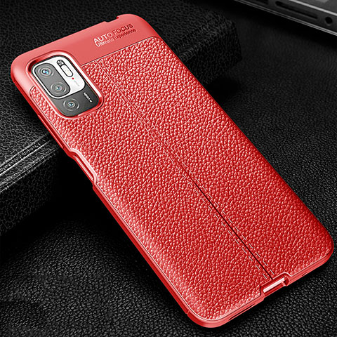 Custodia Silicone Morbida In Pelle Cover WL1 per Xiaomi Redmi Note 10 5G Rosso