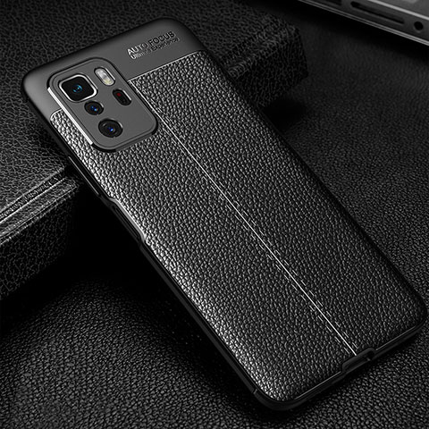 Custodia Silicone Morbida In Pelle Cover WL1 per Xiaomi Redmi Note 10 Pro 5G Nero