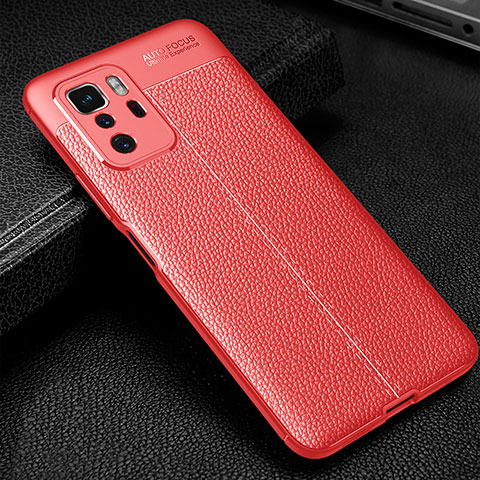 Custodia Silicone Morbida In Pelle Cover WL1 per Xiaomi Redmi Note 10 Pro 5G Rosso