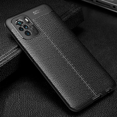 Custodia Silicone Morbida In Pelle Cover WL1 per Xiaomi Redmi Note 11 SE India 4G Nero