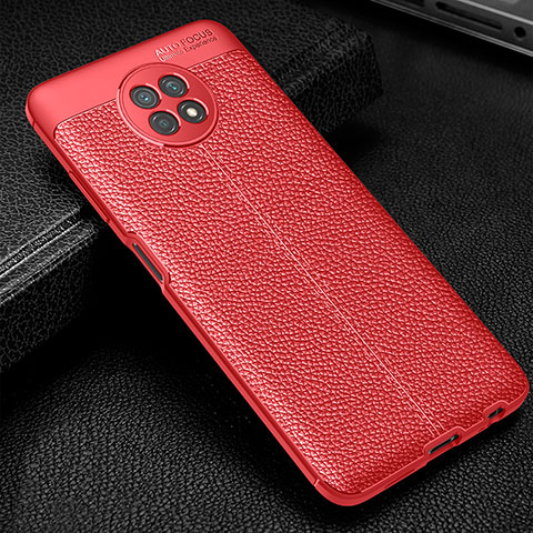 Custodia Silicone Morbida In Pelle Cover WL1 per Xiaomi Redmi Note 9 5G Rosso