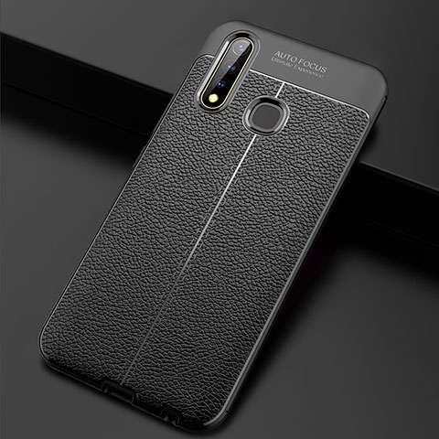 Custodia Silicone Morbida In Pelle Cover WL2 per Vivo Y19 Nero