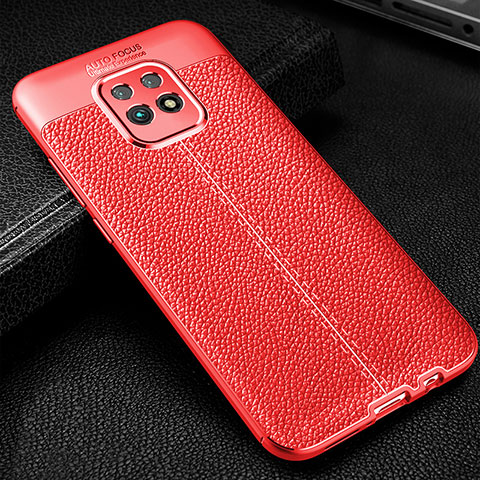 Custodia Silicone Morbida In Pelle Cover WL2 per Xiaomi Redmi 10X Pro 5G Rosso