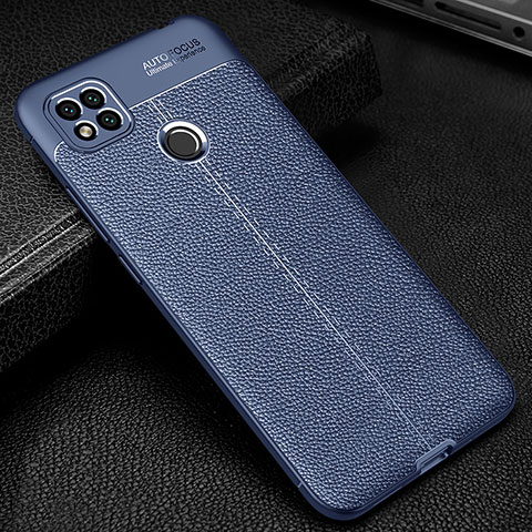 Custodia Silicone Morbida In Pelle Cover WL2 per Xiaomi Redmi 9C NFC Blu