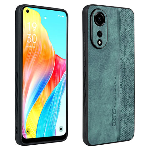 Custodia Silicone Morbida In Pelle Cover YZ1 per Oppo A78 4G Verde