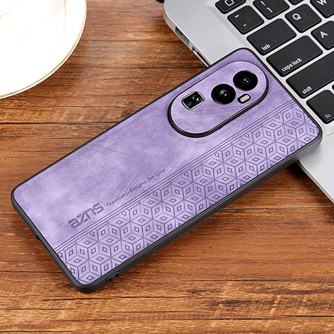 Custodia Silicone Morbida In Pelle Cover YZ2 per Oppo Reno10 Pro+ Plus 5G Lavanda