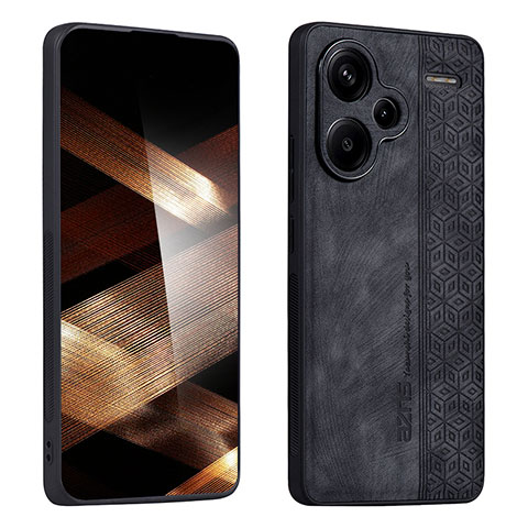 Custodia Silicone Morbida In Pelle Cover YZ2 per Xiaomi Redmi Note 13 Pro+ Plus 5G Nero