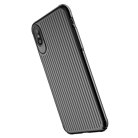 Custodia Silicone Morbida Line per Apple iPhone Xs Nero