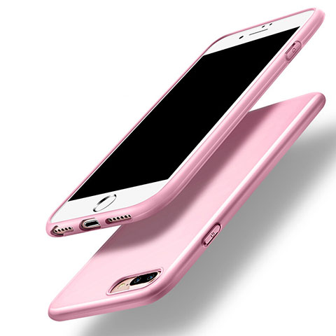 Custodia Silicone Morbida Lucido per Apple iPhone 7 Plus Rosa