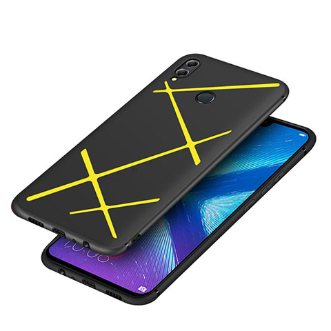 Custodia Silicone Morbida Spigato per Huawei Honor View 10 Lite Giallo