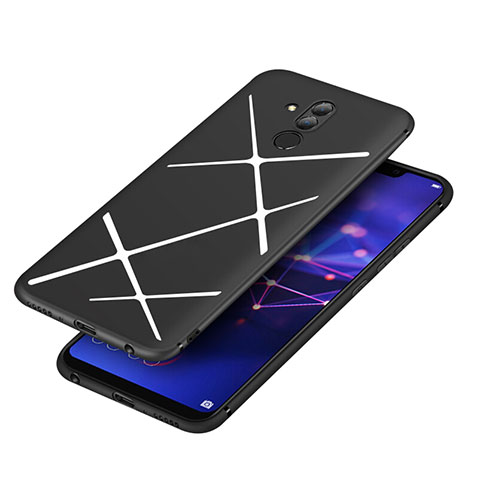 Custodia Silicone Morbida Spigato per Huawei Mate 20 Lite Bianco