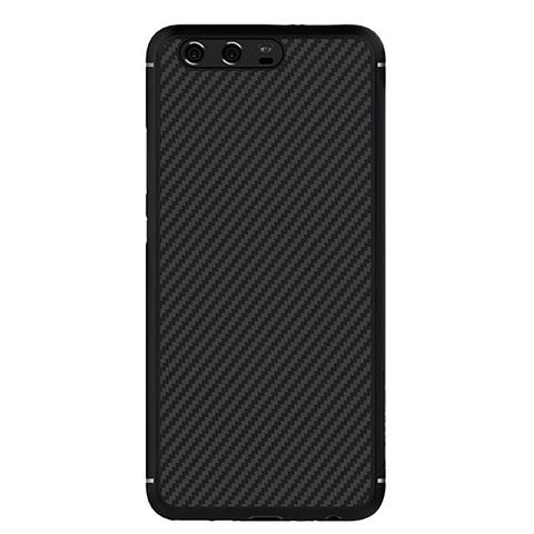 Custodia Silicone Morbida Spigato per Huawei P10 Plus Nero