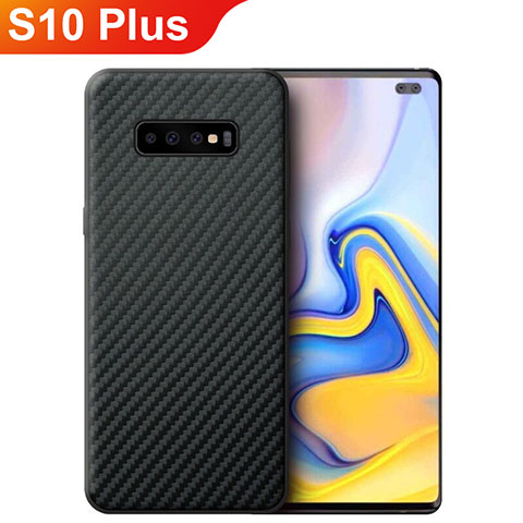 Custodia Silicone Morbida Spigato per Samsung Galaxy S10 Plus Nero