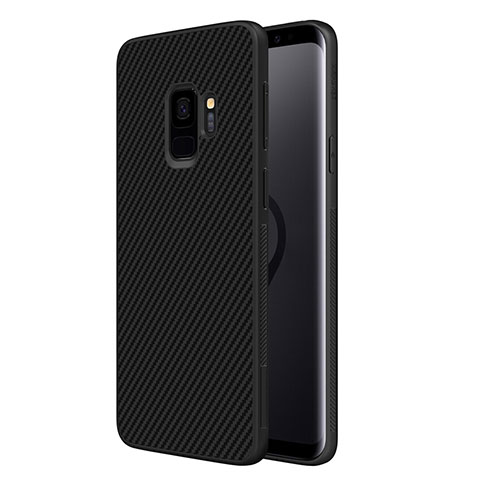 Custodia Silicone Morbida Spigato per Samsung Galaxy S9 Nero