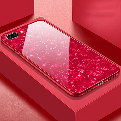 Custodia Silicone Specchio Laterale Cover per Apple iPhone 8 Plus Rosso