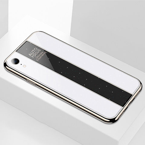 Custodia Silicone Specchio Laterale Cover per Apple iPhone XR Bianco