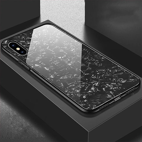 Custodia Silicone Specchio Laterale Cover per Apple iPhone Xs Max Nero