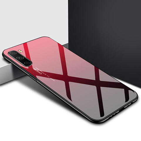 Custodia Silicone Specchio Laterale Cover per Huawei Mate 40 Lite 5G Rosso