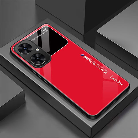 Custodia Silicone Specchio Laterale Cover per Huawei Nova 11i Rosso